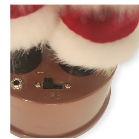 Vintage Musical & Light Up Candle Porcelain Christmas Santa Made Taiwan Decor - Picture 9 of 11